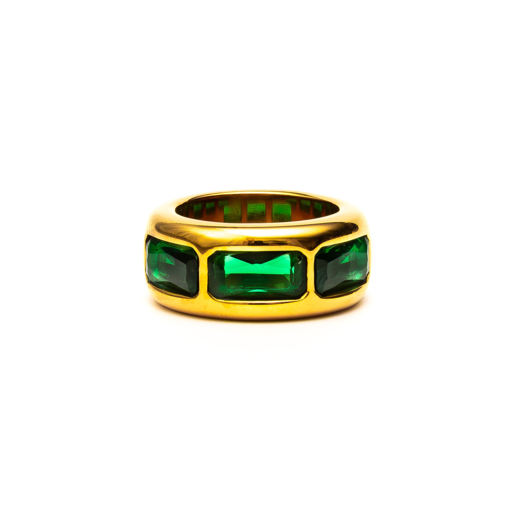 Emerald Frame Ring gold ring for women