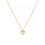 White Heart Necklace gold necklace for women