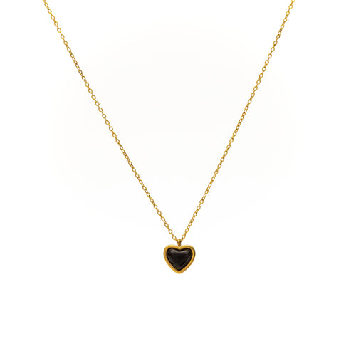 Black Heart Necklace gold necklace for women