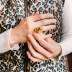Élan Ring gold ring for women on white background