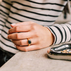 Noir Clair Ring gold ring for women on white background