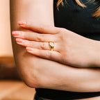 Alina Ring gold ring for women on white background