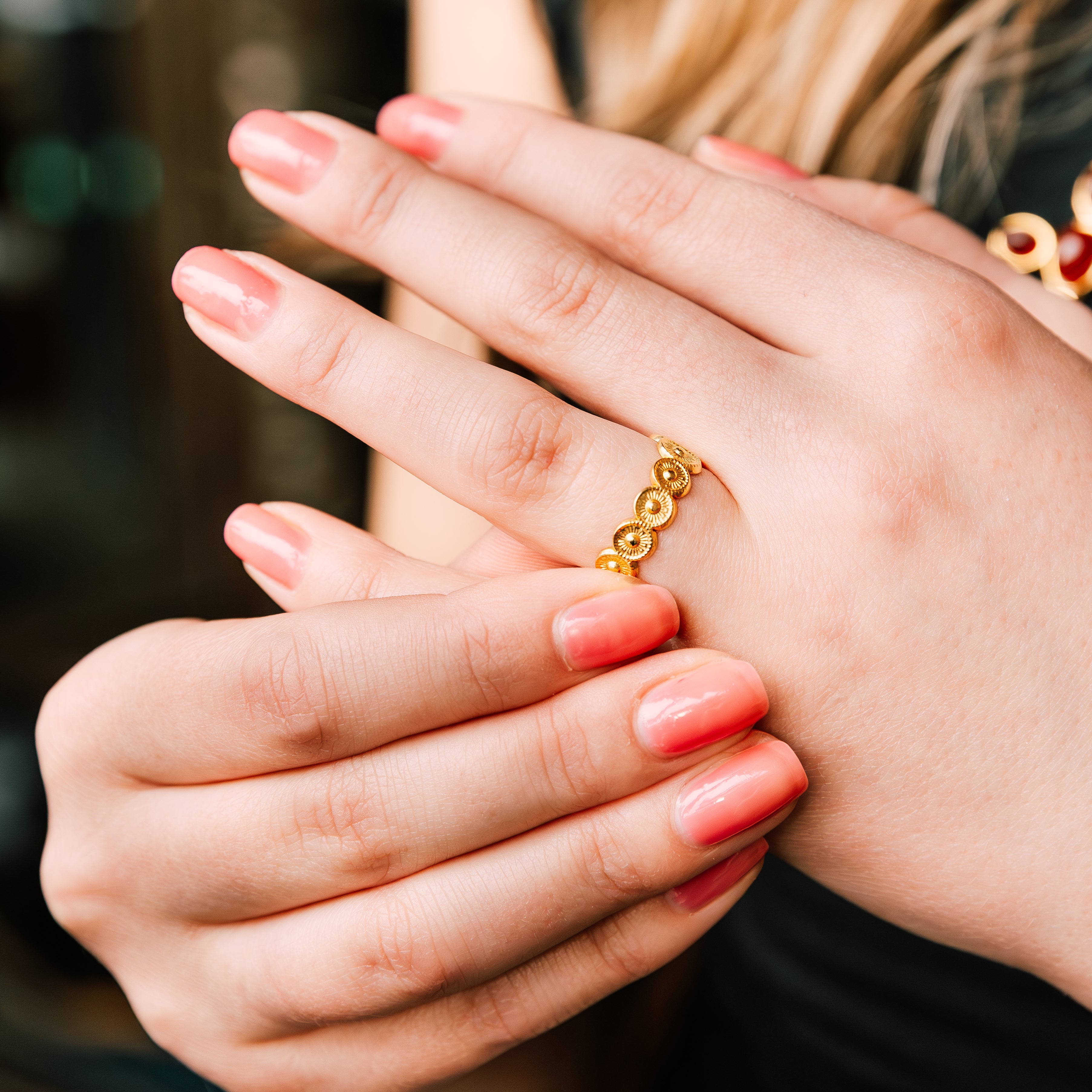 Maribel Ring gold ring for women on white background