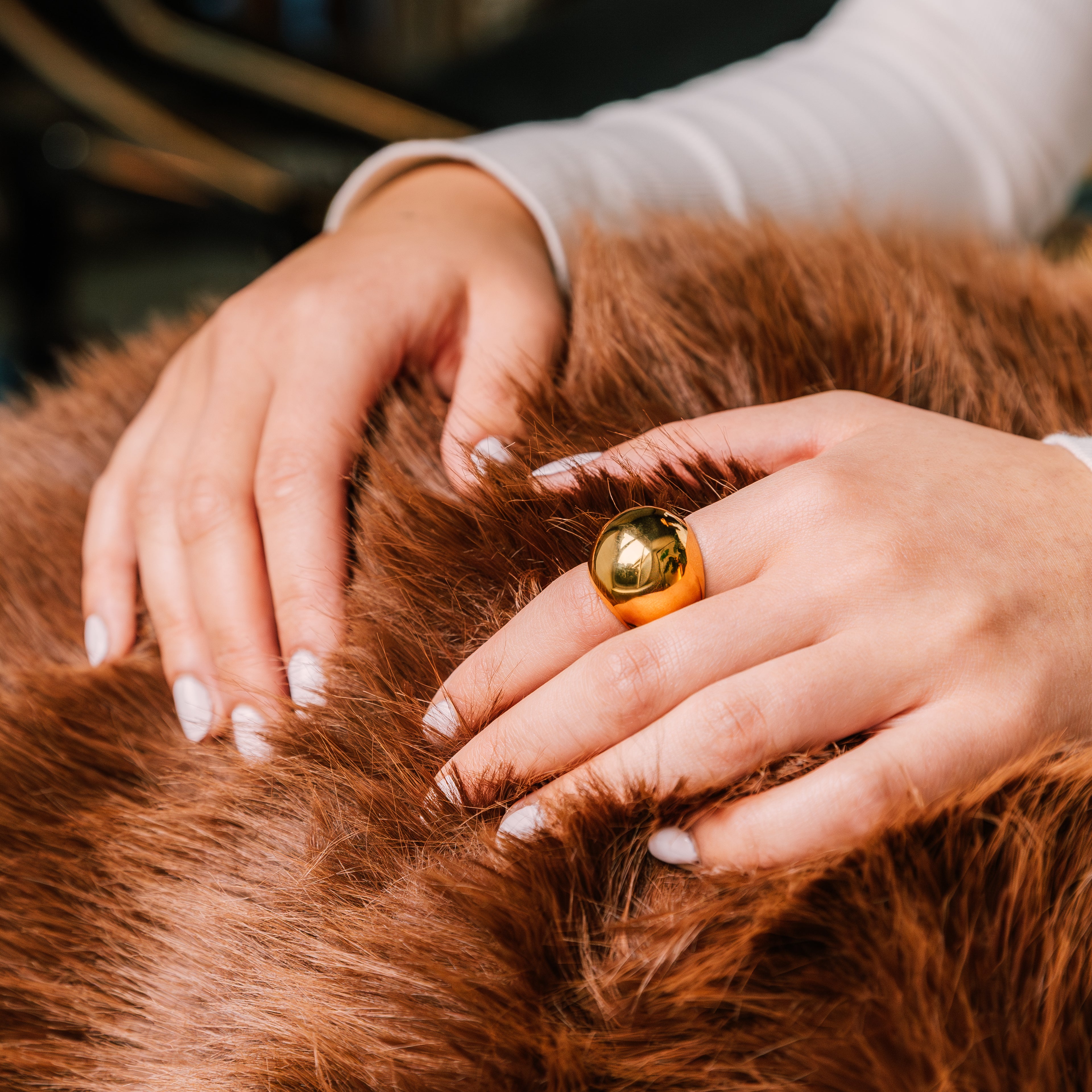 Orbe Ring gold ring for women close-up