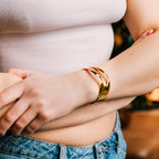 Arlo Cuff gold bracelet for women detail view