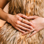 White Lovelle Ring gold ring for women close-up