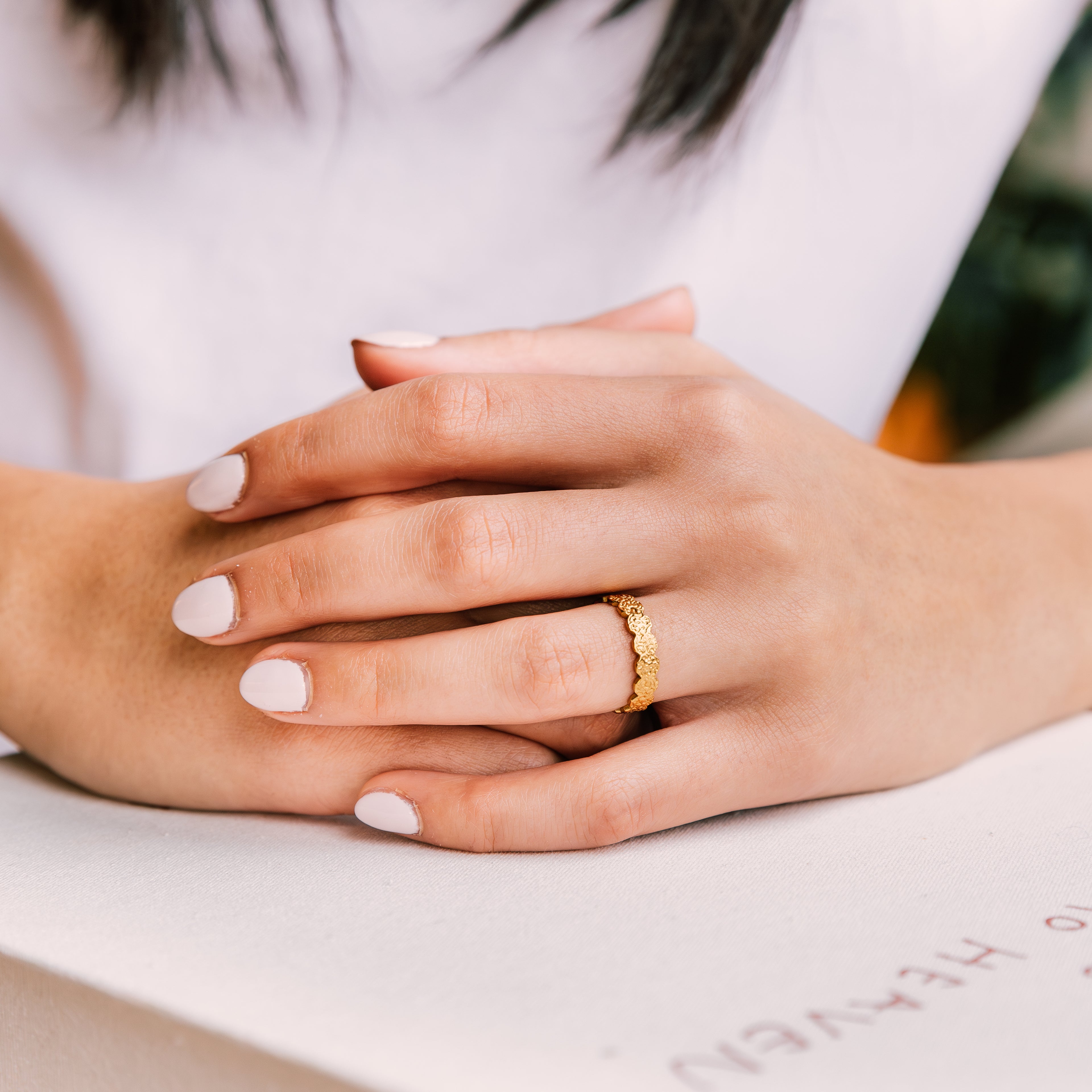 Noëlle Ring gold ring for women on white background