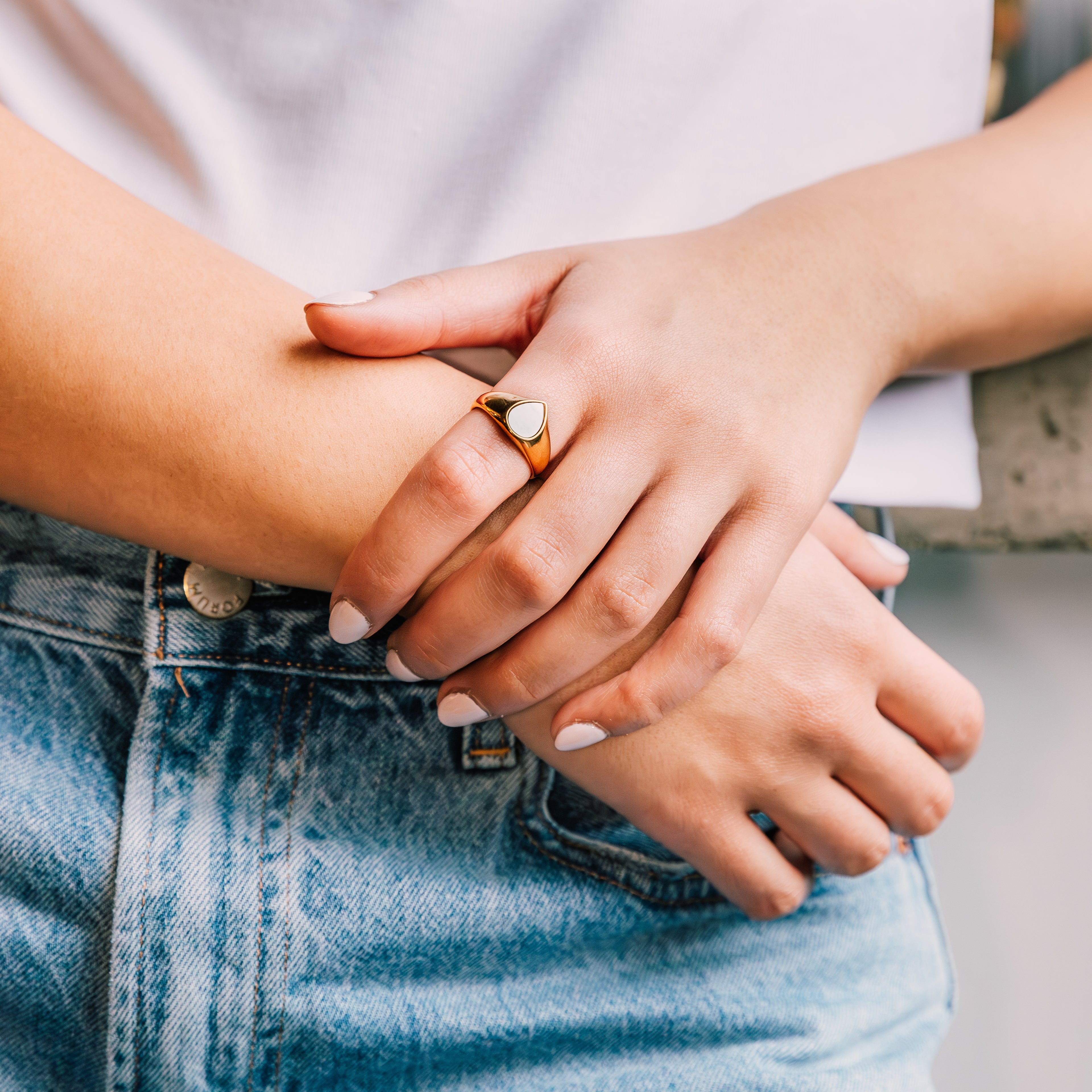 Evera Ring gold ring for women on white background
