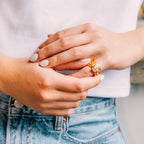 Prism Mosaic Ring gold ring for women close-up