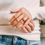 Rose Stillstone Ring gold ring for women close-up