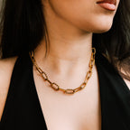 Juliette Link Necklace gold necklace for women on white background